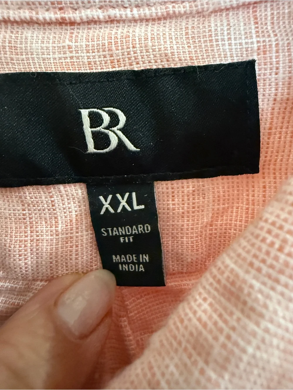 Banana Republic Men’s Standard Fit Linen Shirt Pink XXL #762184
